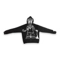 Outcast Hand-Drawn Puff Print Zip-Up Hoodie